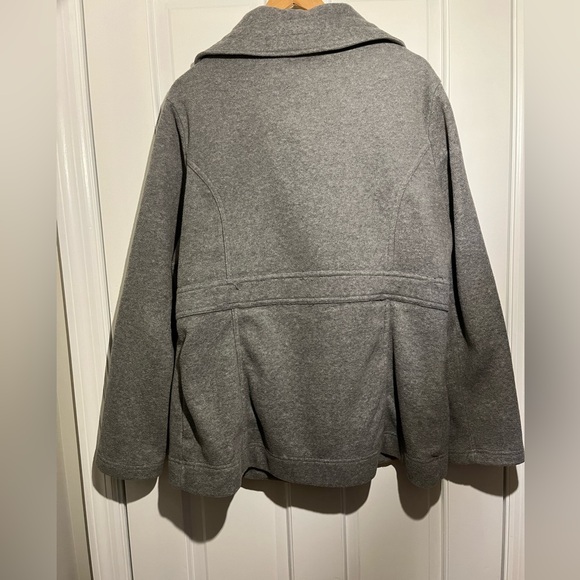 Elena Solano Gray Fleece Women’s Jacket Button Front - Picture 2 of 6